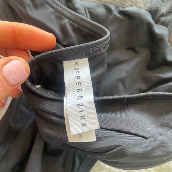 black revolve cut out one piece with mesh Small - Picture 2 of 3